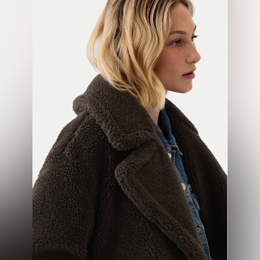 NWT! GAP Terra Brown Sherpa Coat - Size XS - Picture 3 of 4